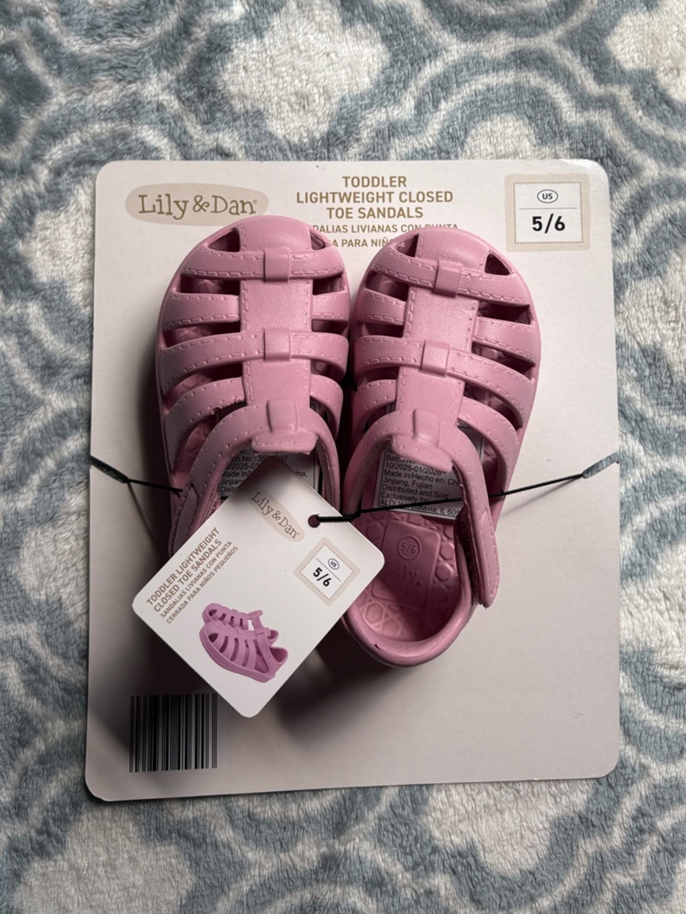 NWT Toddler Closed-Toe Sandals - Pink Size 5/6